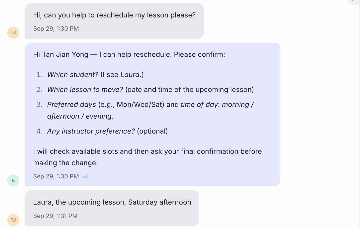 AI chatbot handling customer queries automatically